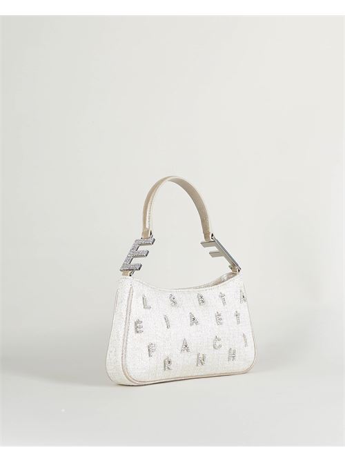 Lurex tweed shoulder bag with rhinestone lettering Elisabetta Franchi ELISABETTA FRANCHI | Bag | BS61A42E2900
